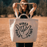Organic "Good Vibes Only" Tote Bag
