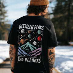 Organic "Between Peaks and Planets" Tee