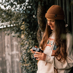 Organic Embroidered "Happy Camper" Hoodie