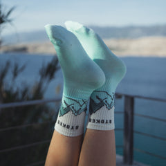 Organic "Peak" Socks - Green