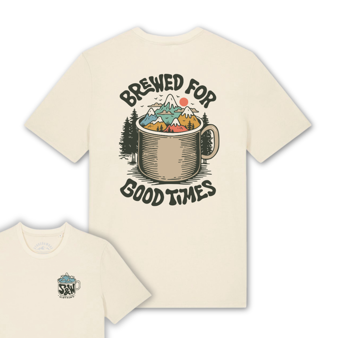 Organic "Brewed for Good Times" Tee