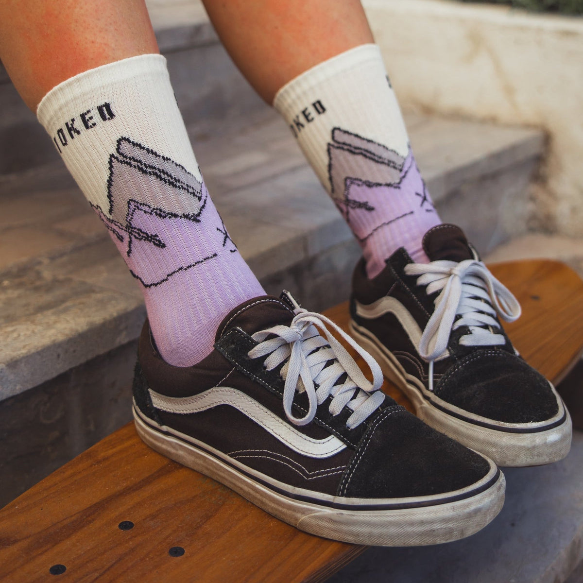 Organic "Peak" Socks - Purple