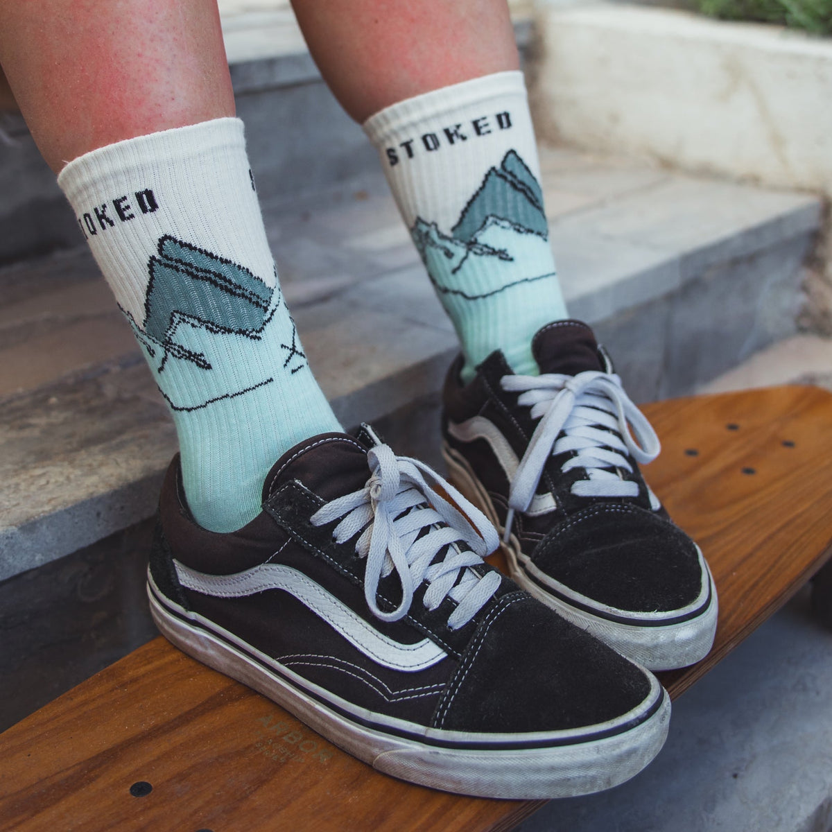 Organic "Peak" Socks - Green