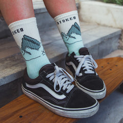 Organic "Peak" Socks - Green