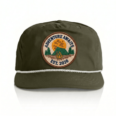 "Adventure Awaits" Cap - Olive Green