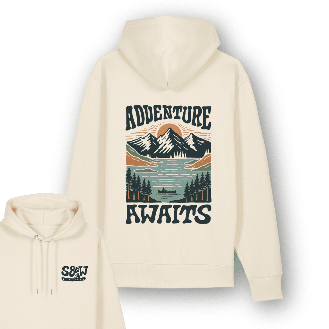 Organic "Adventure Awaits" Hoodie
