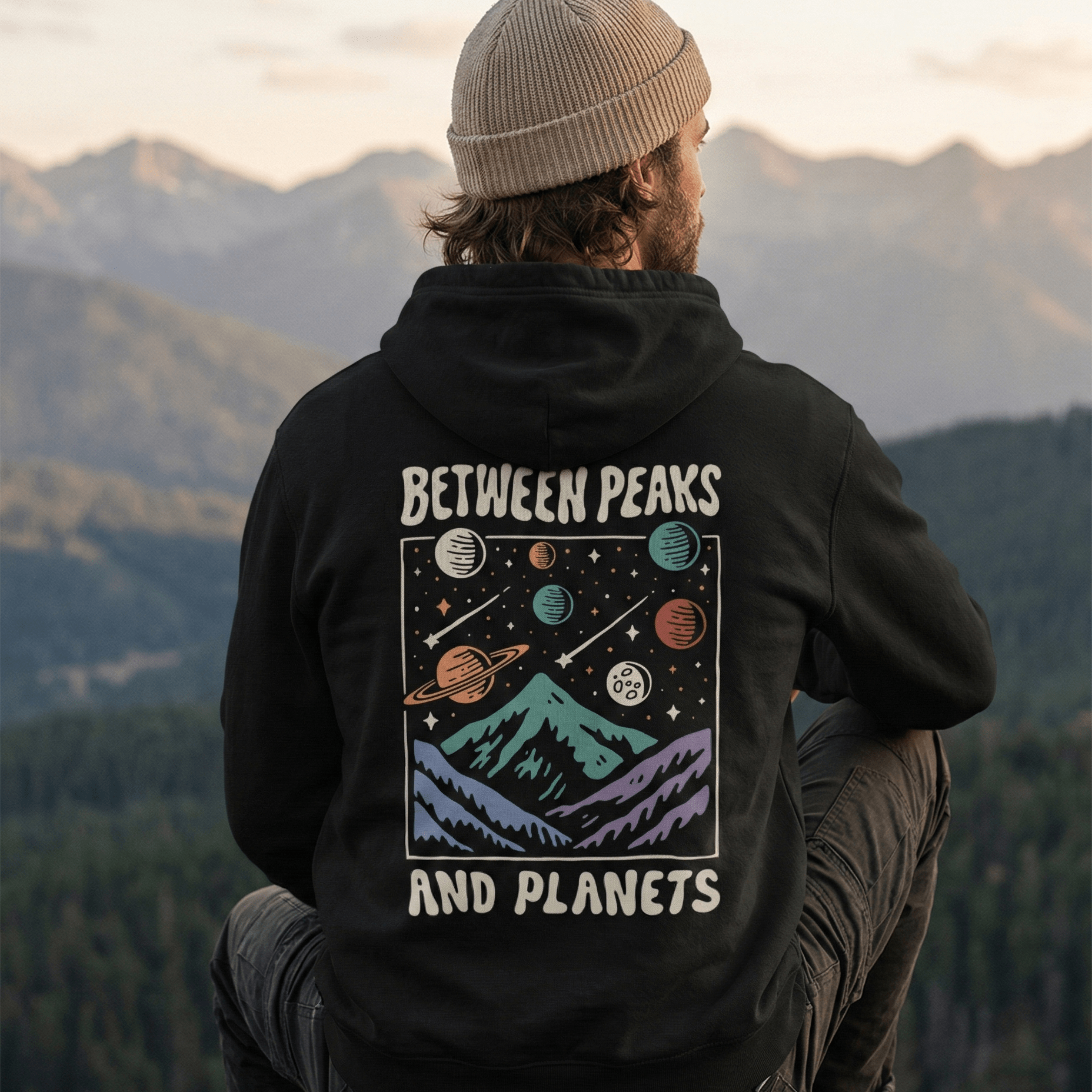 Organic "Between Peaks and Planets" Hoodie