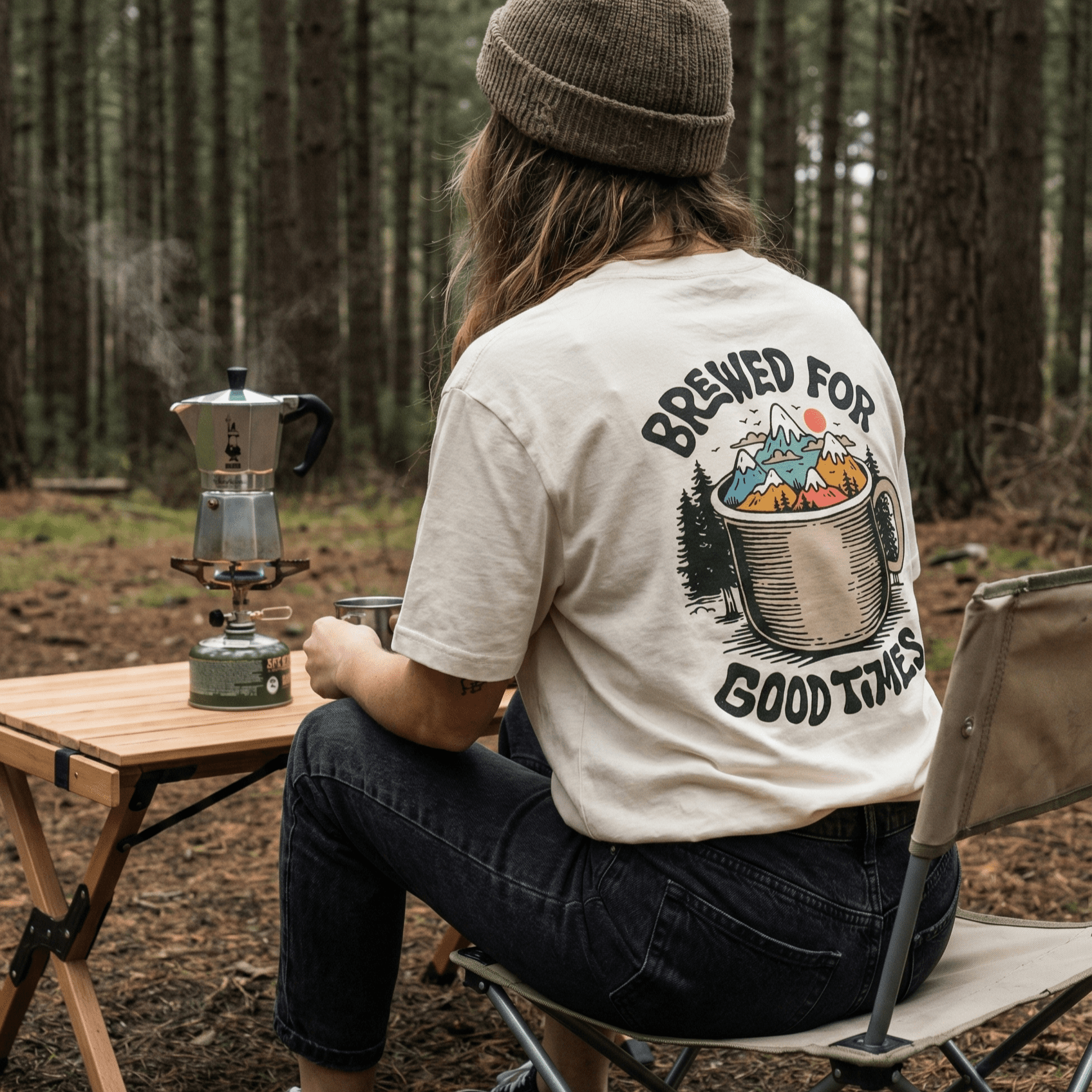 Organic "Brewed for Good Times" Tee