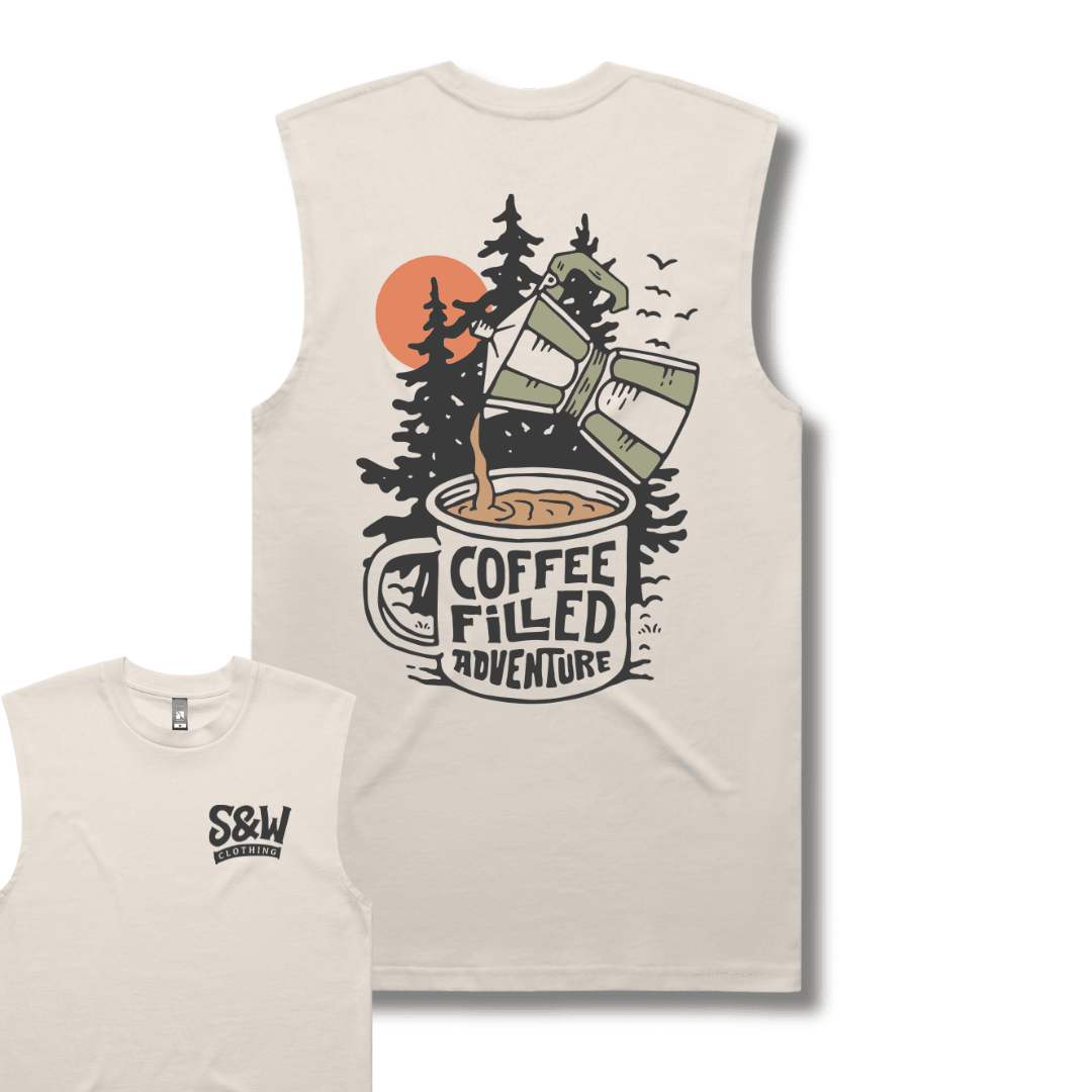 Organic "Coffee Filled Adventure" Tank Top