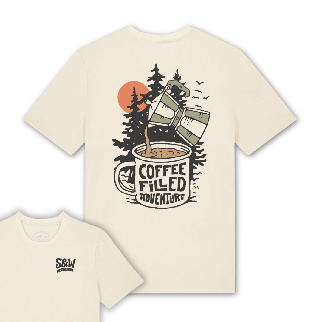 Organic "Coffee Filled Adventure" Tee
