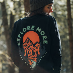 Organic "Explore More" Long Sleeve Tee