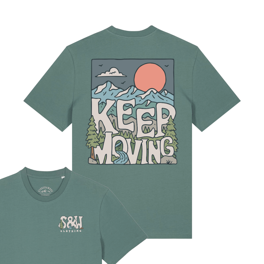 Organic "Keep Moving" Tee