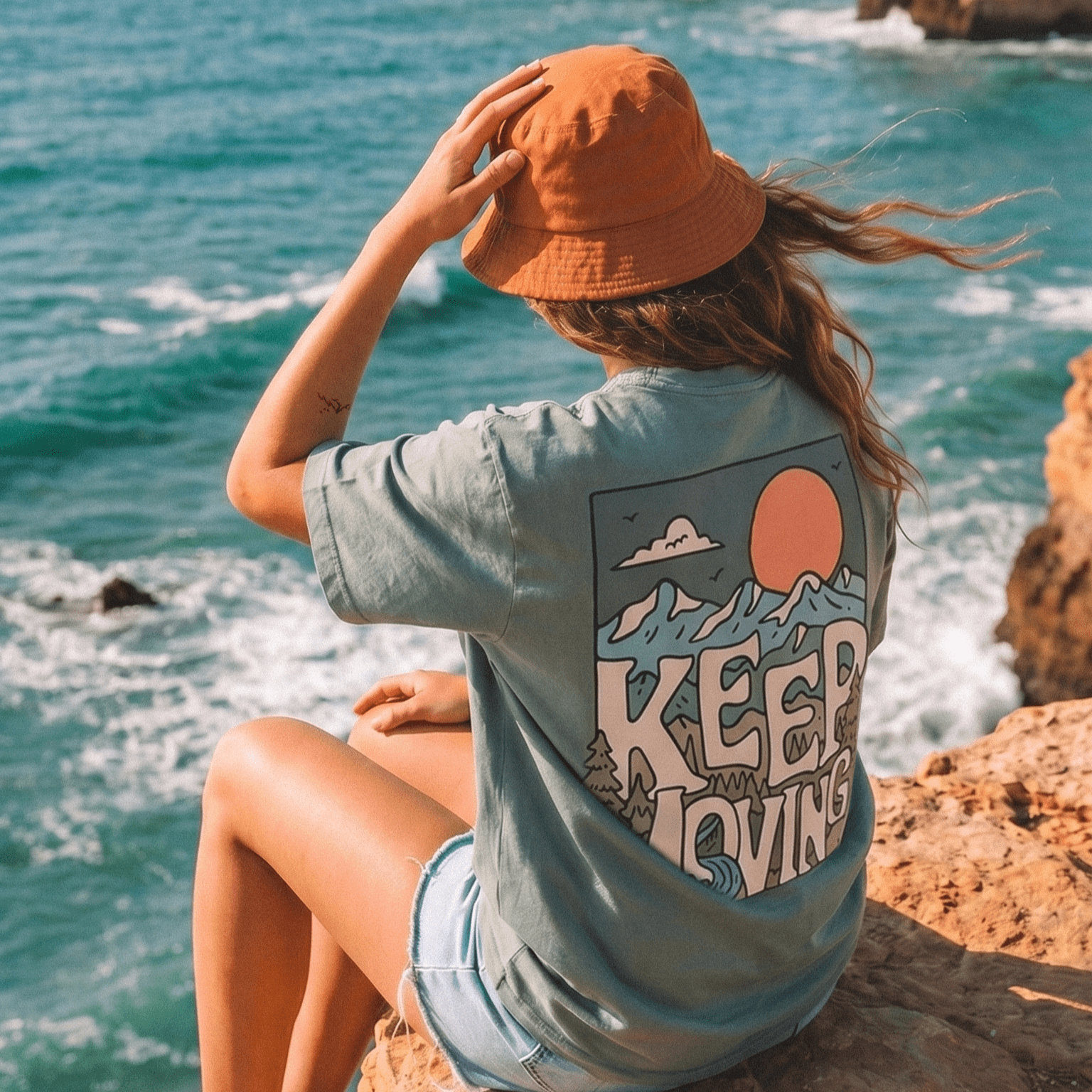 Organic "Keep Moving" Tee