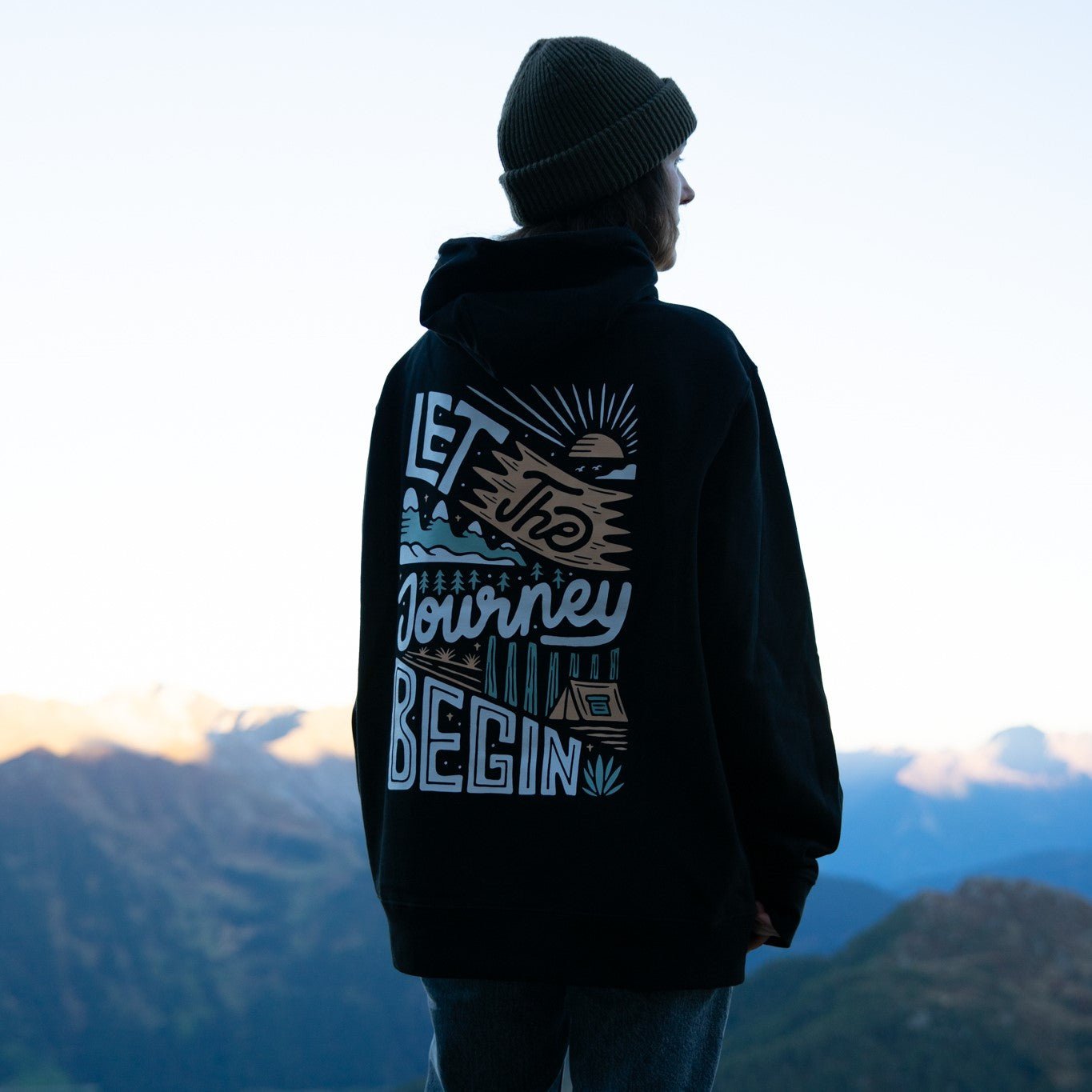 Organic "Let the Journey Begin" Hoodie