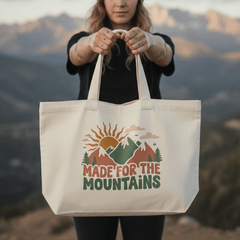Organic "Made for the Mountains" Tote Bag