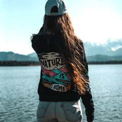 Organic "Nature Is Home" Long Sleeve Tee
