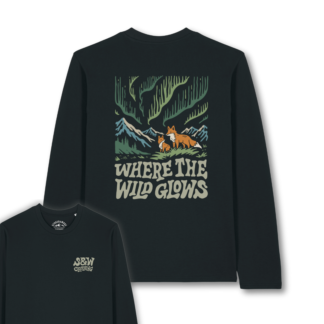 Organic "Where The Wild Glows" Long Sleeve Tee