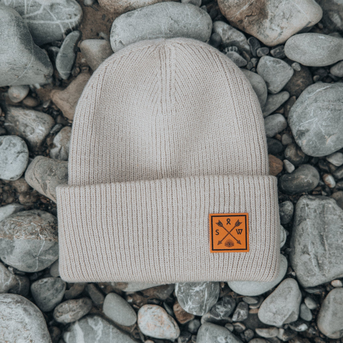 Recycled Cuffy Beanie - Stone