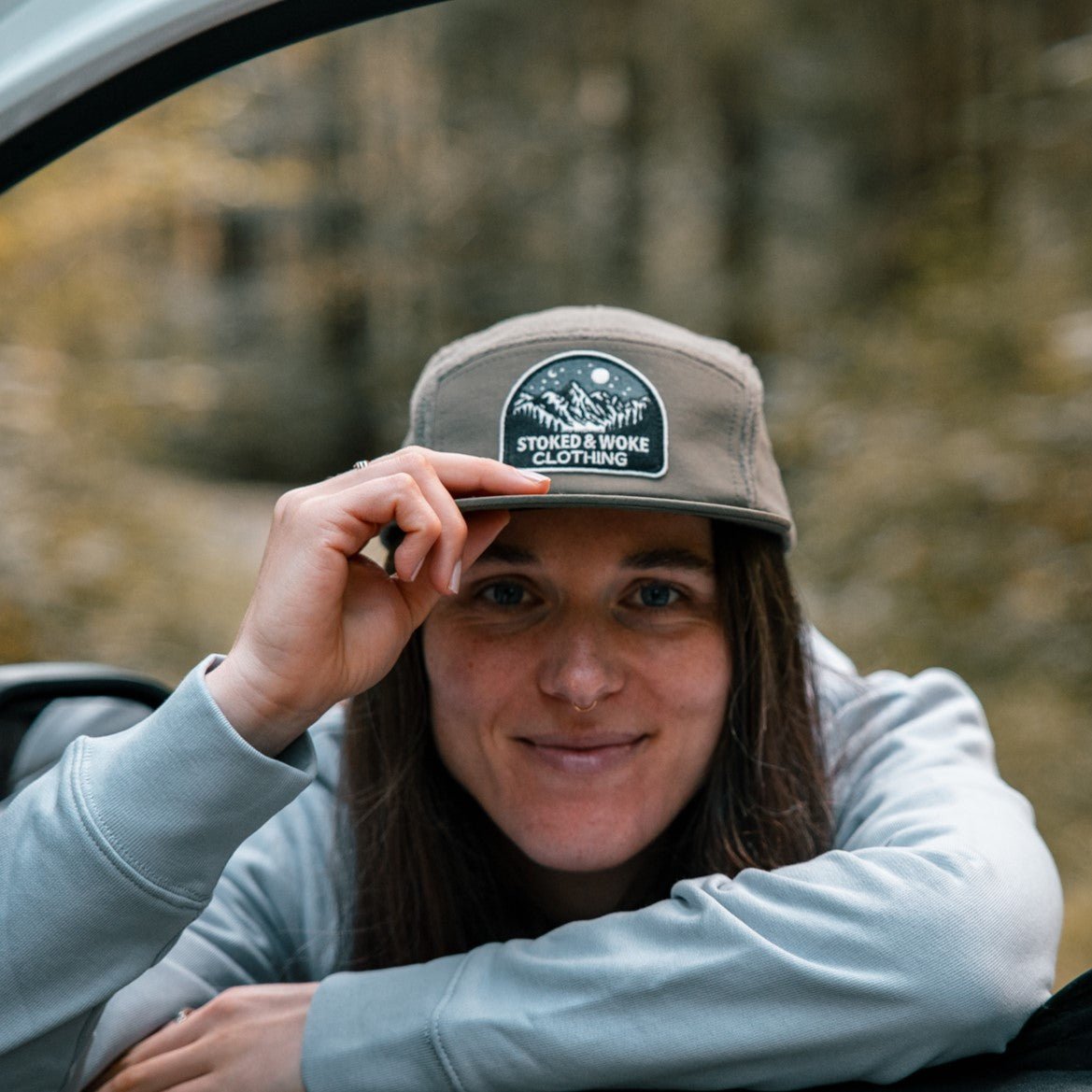 Recycled Fleece Camper Cap - Olive Green