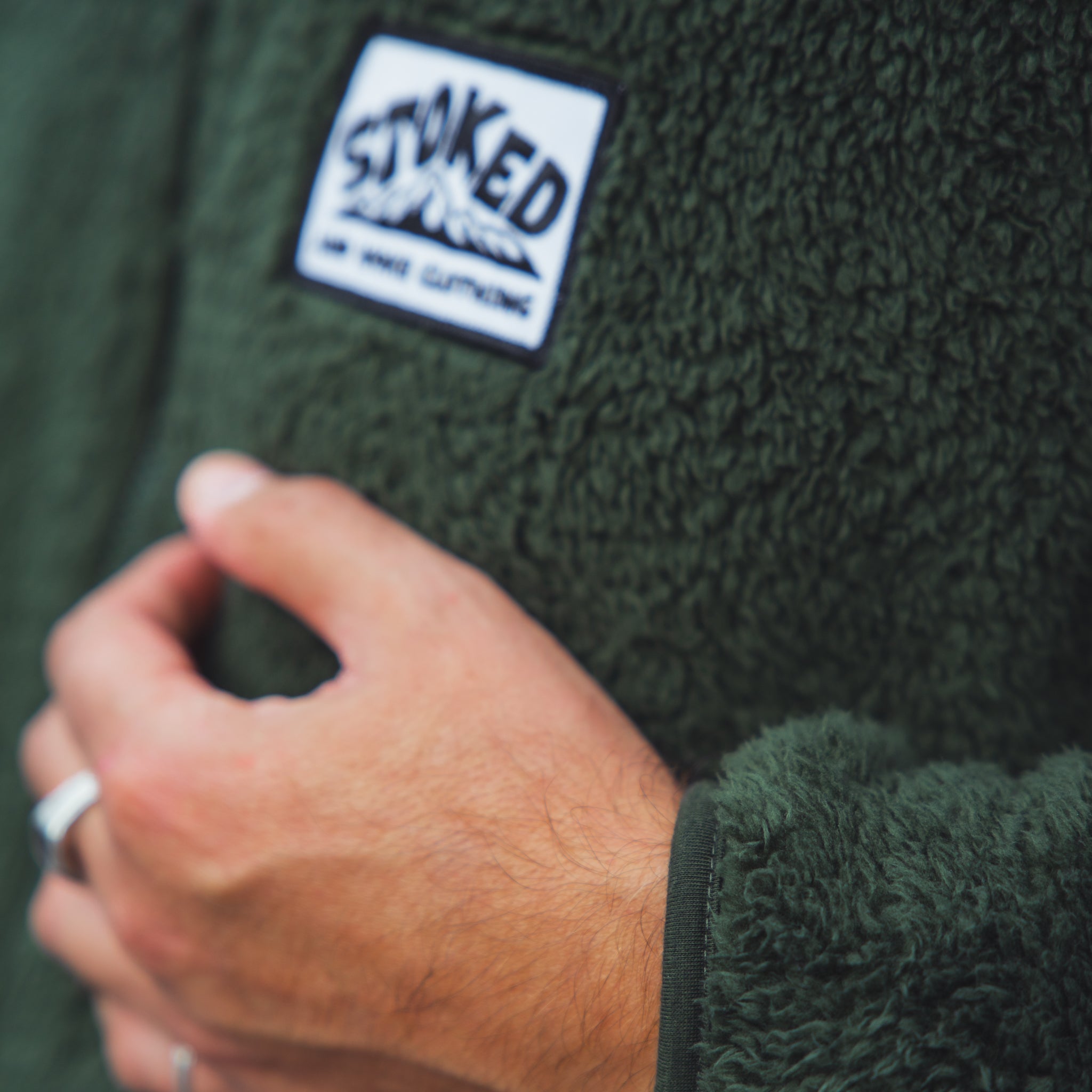 Recycled Fluffy Fleece - Forest Green