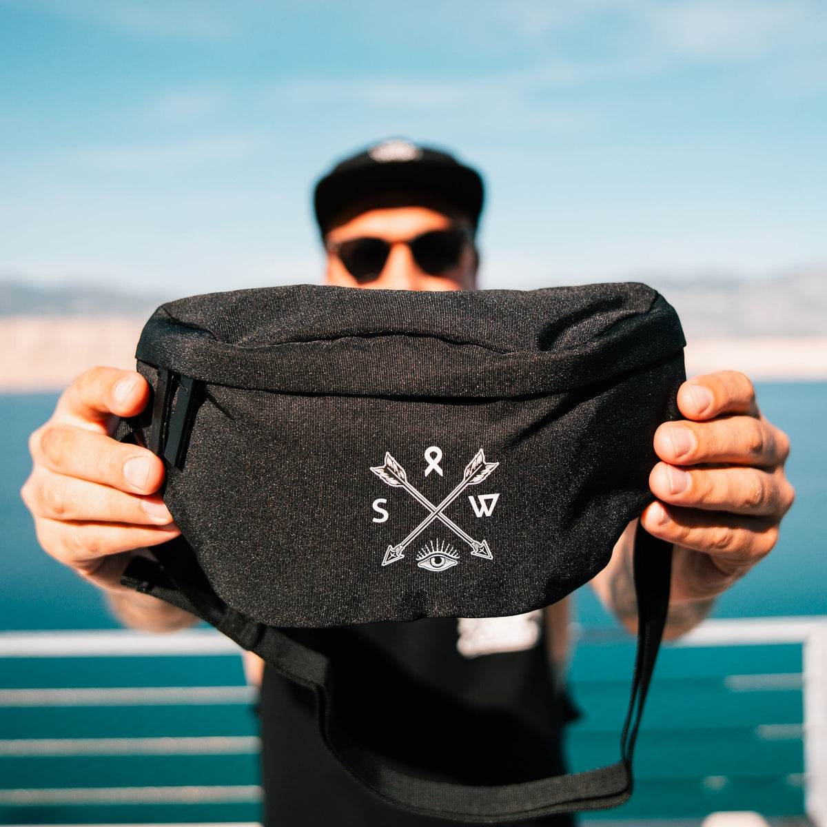 Recycled Hip Bag - Black