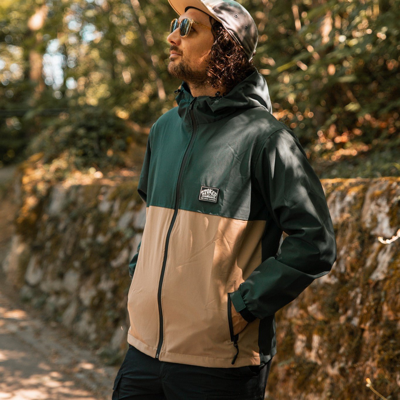 Recycled "Nomad" Travelers Jacket - Forest / Sand