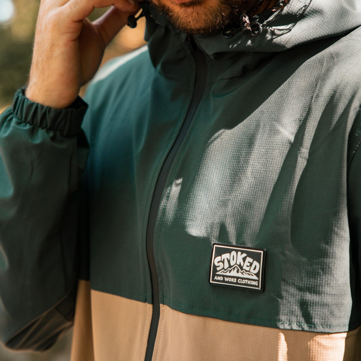 Recycled "Nomad" Travelers Jacket - Forest / Sand