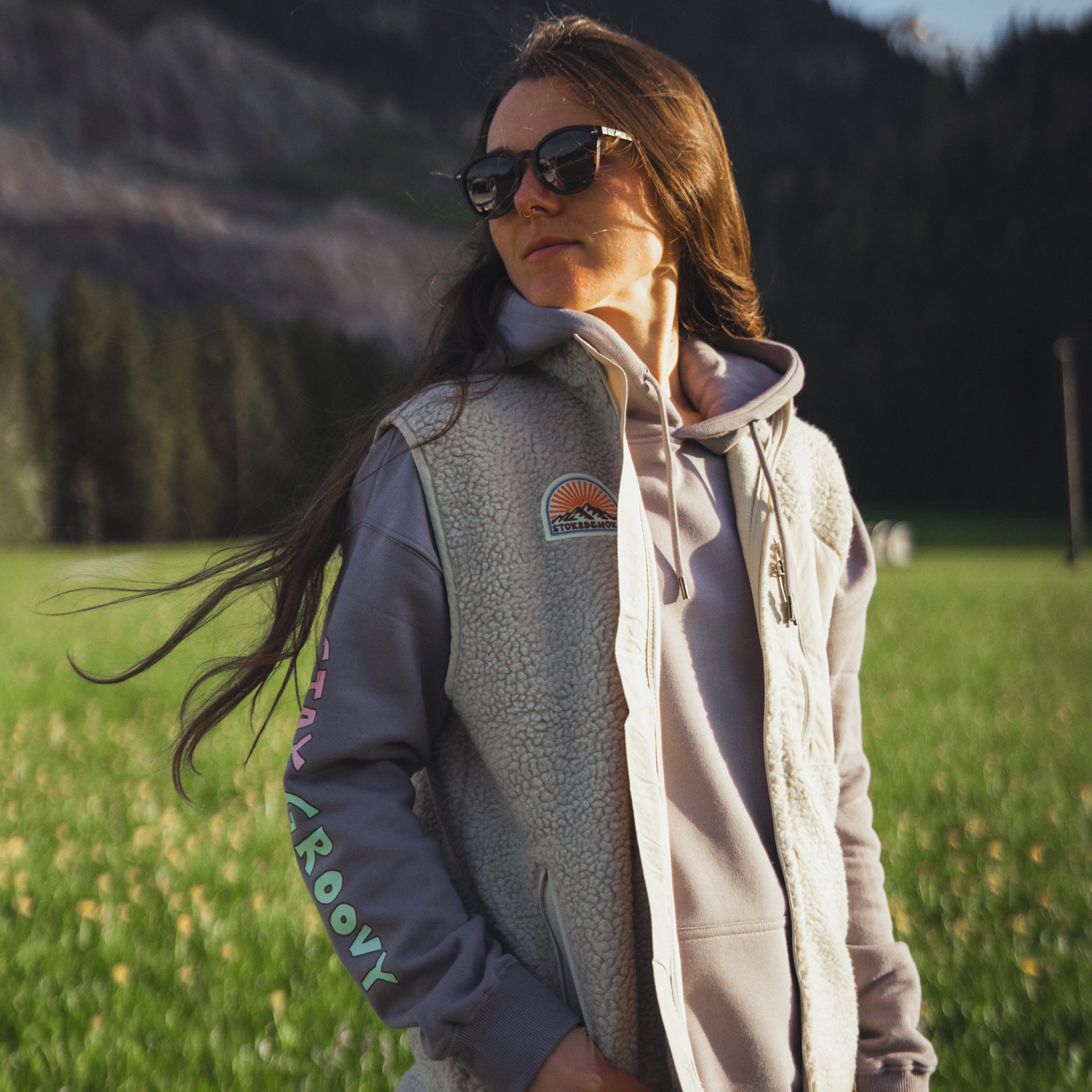 Recycled "Sunrise" Sherpa Fleece Vest