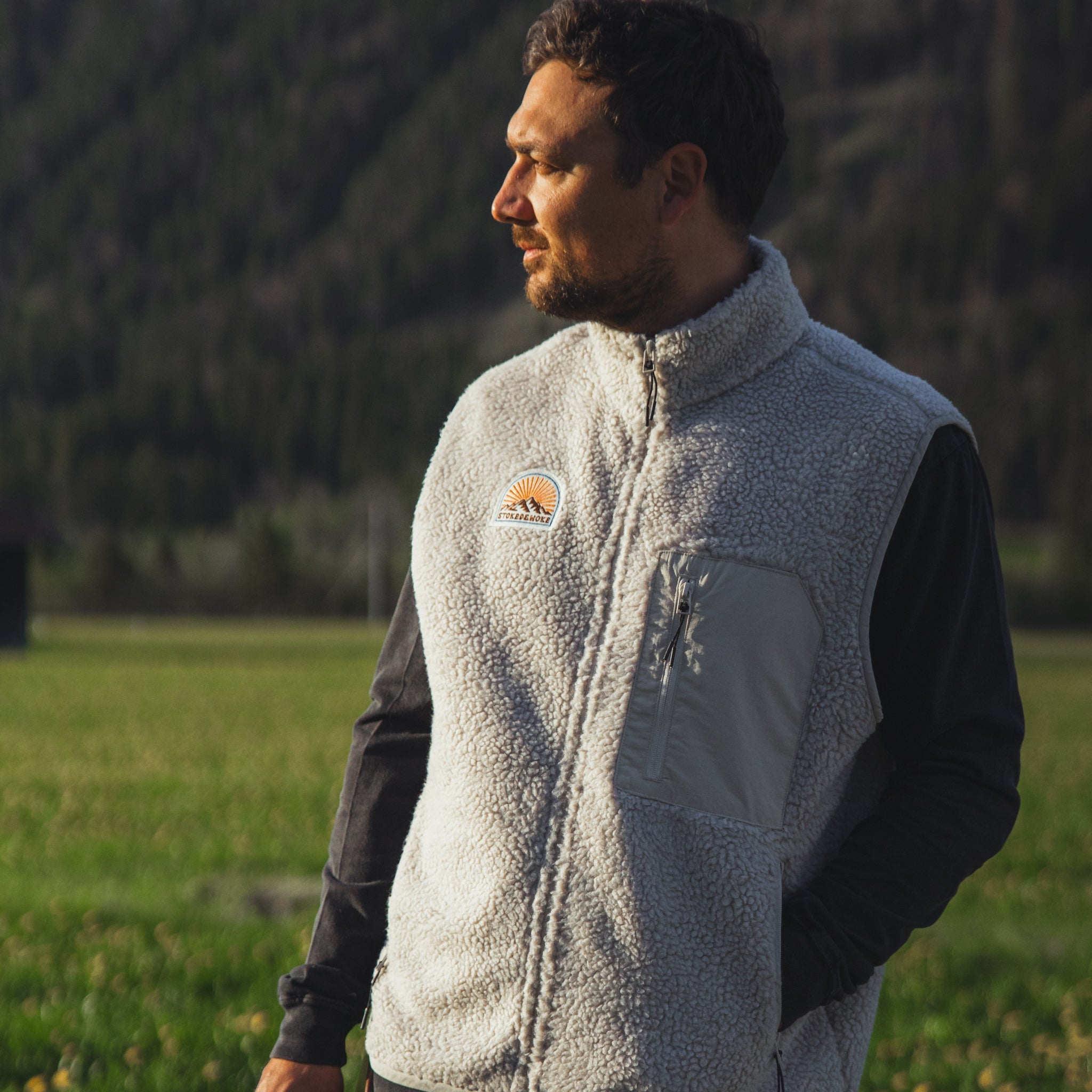 Recycled "Sunrise" Sherpa Fleece Vest