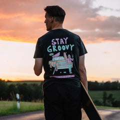Stone Washed "Stay Groovy" Tee