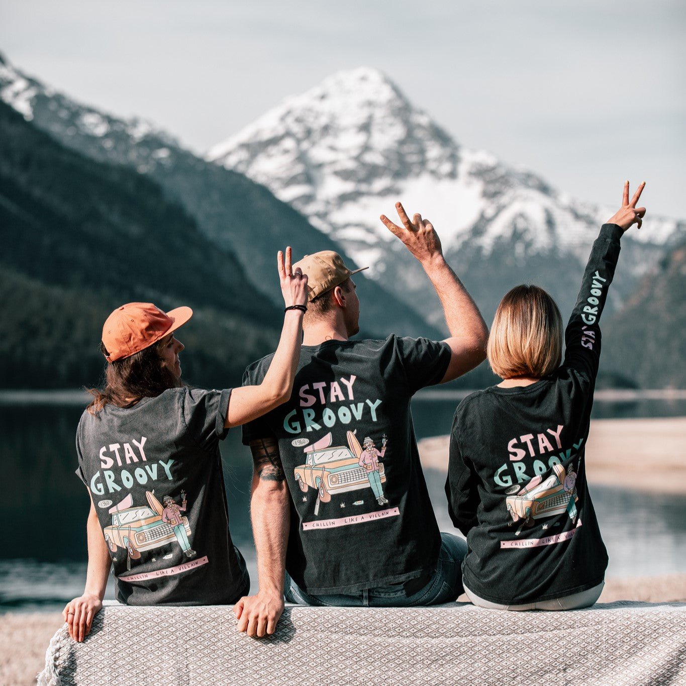 Stone Washed "Stay Groovy" Tee